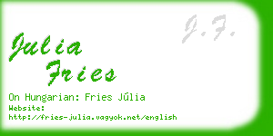 julia fries business card